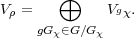        ⊕      g
Vρ =         V χ.
    gGχ∈G ∕G χ
