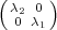 (λ2 0 )
  0 λ1