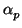 $ \alpha_{p}^{}$