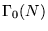 $ \Gamma_0 (N) $