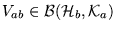 $ V_{ a b } \in {\cal B} ( {\cal H}_b , {\cal K}_a ) $