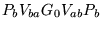$ P_b V_{ b a } G_0 V_{ a b } P_b $