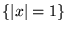 $\{ \vert x \vert = 1 \} $