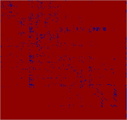 Matrix of synaptic connectivity