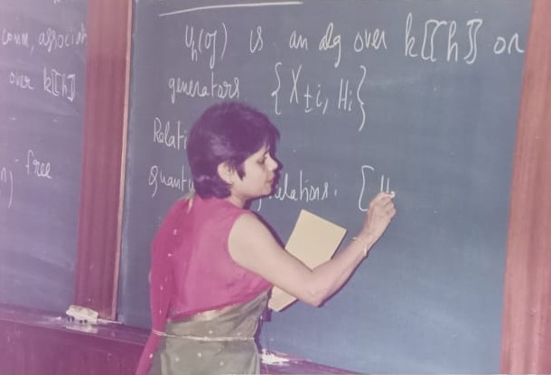 V. Lakshmibai lecturing